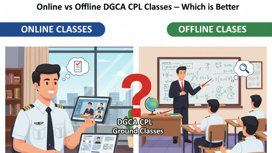 Online vs Offline DGCA CPL Ground Classes – Which is Better